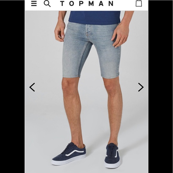 topman stretch skinny shorts